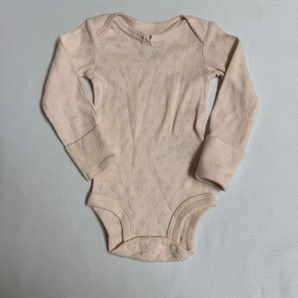 Carter's Long Sleeve Bodysuit Infant Girls Size Newborn Light Pink